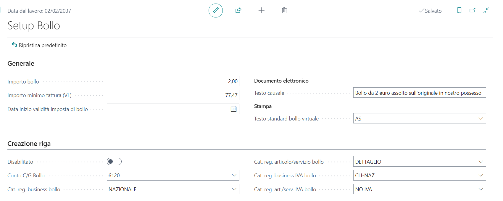 Setup Ciclo Attivo | EOS Docs