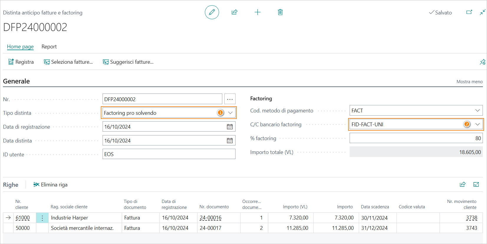 Factoring pro solvendo | EOS Docs