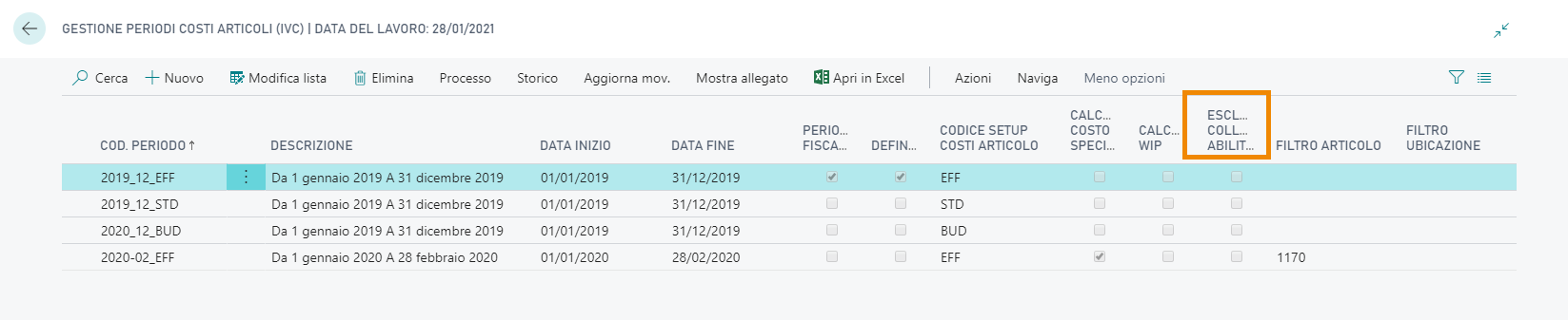 Gestione periodi | EOS Docs