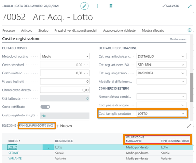 Costi specifici | EOS Docs