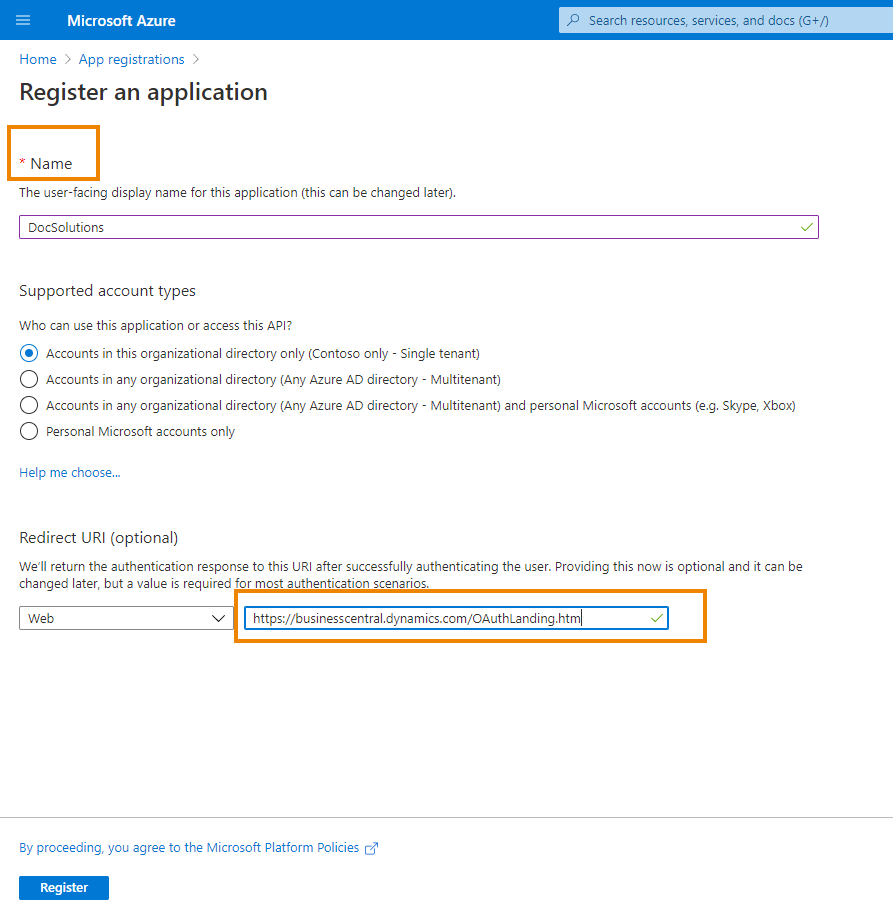 DocSolutions For Sharepoint (DCS) - Configurare Azure app, App Key e ...